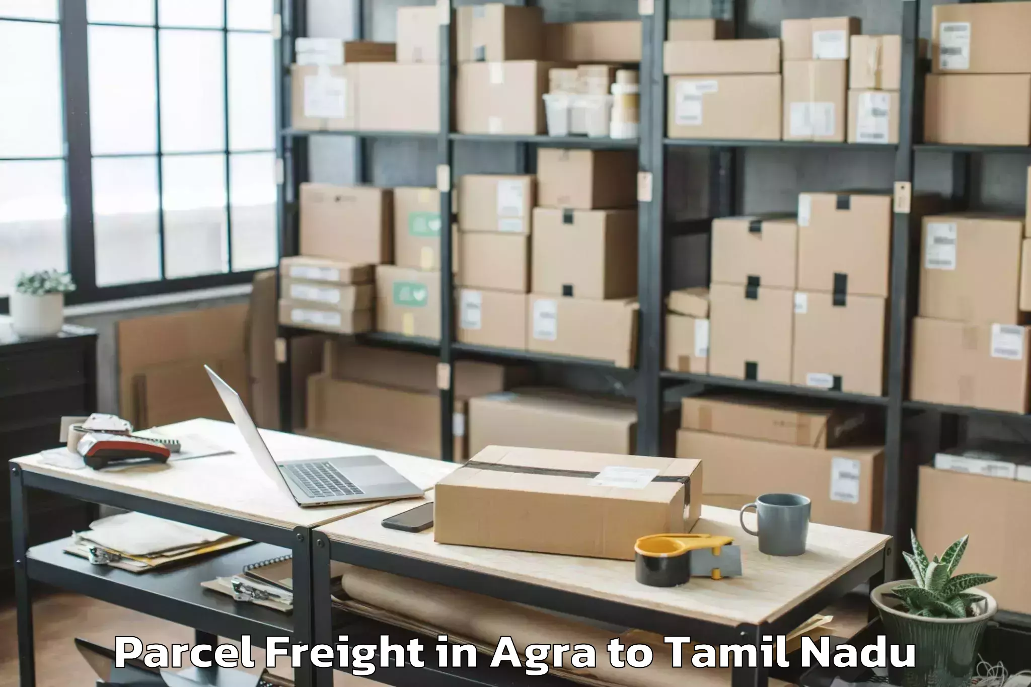 Trusted Agra to Manamelkudi Parcel Freight